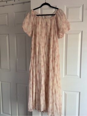 Light Pink Floral Maxi Dress